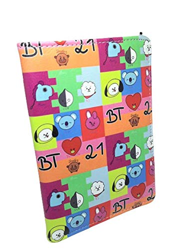 BTS Passport Holder Cover Case for Unisex PU Leather Multi color 15 CM x 11CM