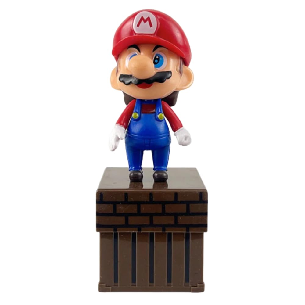 Mario Action Figure Height-13.5cm Mario Toys | Red Mario Brown Box