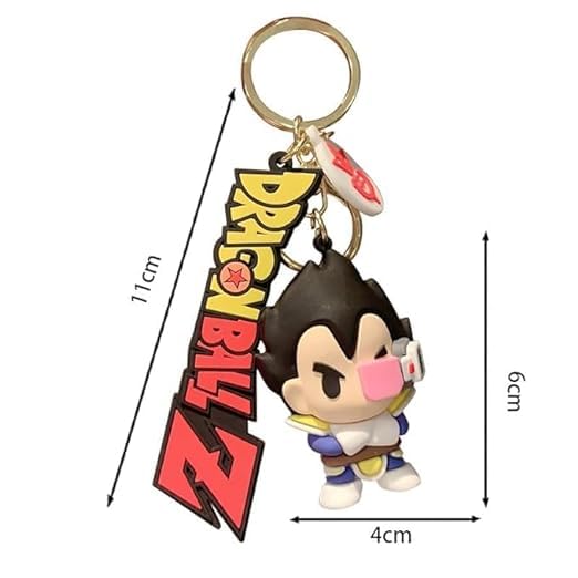 Anime Keychain With Hook & Straps | Vegeta Red