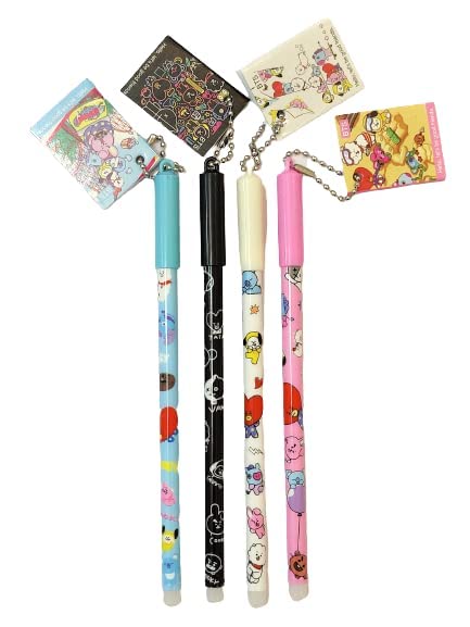 BTS Pen Doddle Style Set of 4 For School College Office Gifting Or Collectible | Doddle Pen