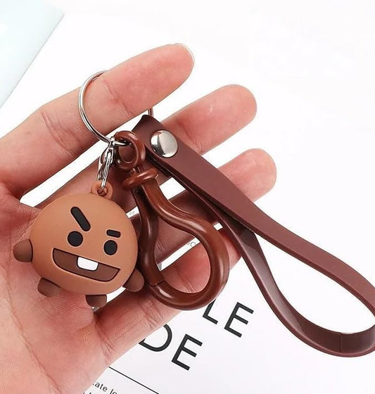 Shooky BT21 Keychain With Hook & Strap | Shooky With Hook