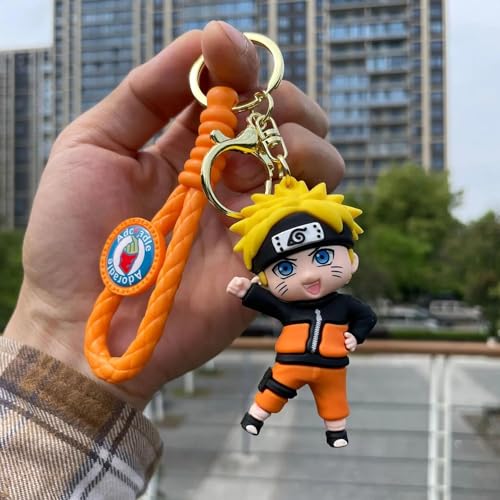 Ninja Warrior Keychain With Hook & Strap | Naru Orange Black