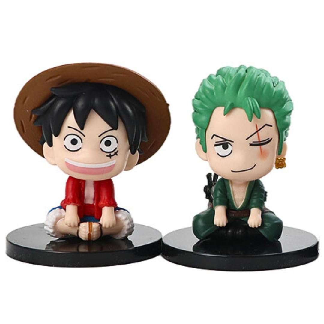 Anime Luffy & Zoro Action Figure Height-7.5CM | Zoro Luffy Smile