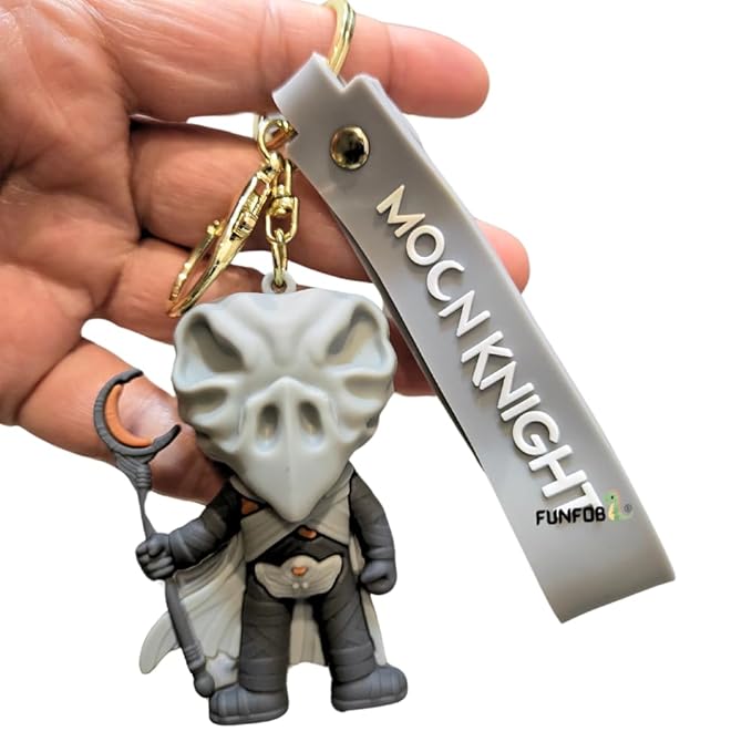 Super hero Keychain With Hook & Strap | Moon-Knight