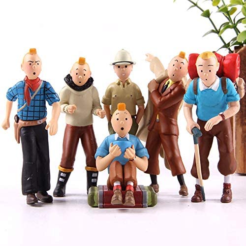 Tin Tin Action Figure Set of 6 Height -9cm | Tin Tin