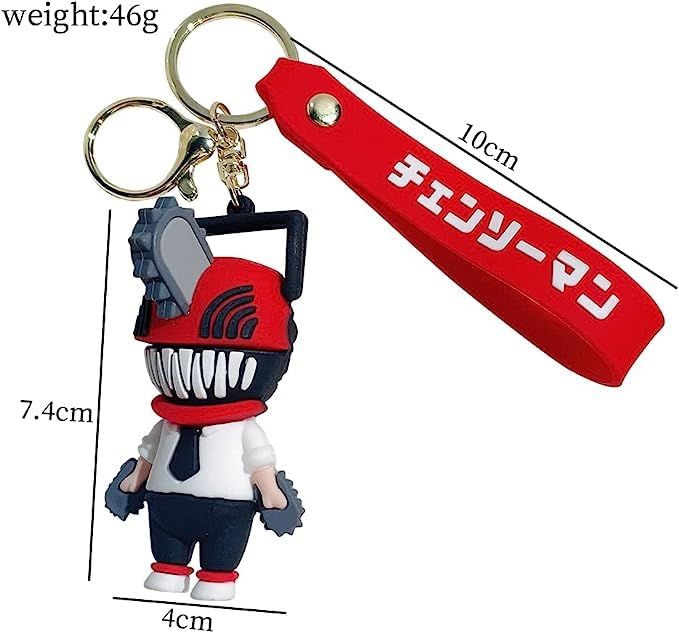 Anime Keychain With Hook & Strap | Chain-sw-man