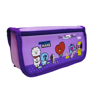 BTS BT21 Pencil Case Pencil Pouch | 1 Random Colour Only | Blue Soft