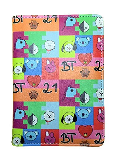 BTS Passport Holder Cover Case for Unisex PU Leather Multi color 15 CM x 11CM