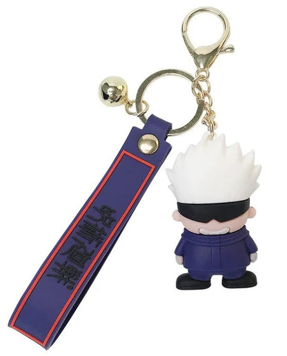 Anime Keychain With Hook & Strap | Gojo Keychain