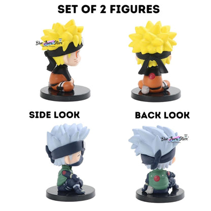 Anime Ninja Action Figure Pack of 2 Height -6.5 Cm | N-K Orange Eye