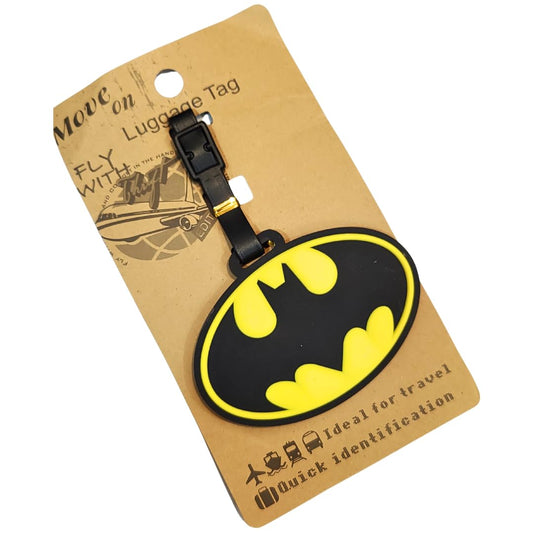 Luggage Tag for Luggage Suitcase Baggage Id Identifier Name Address Label with Silicon Strap | Bat Logo