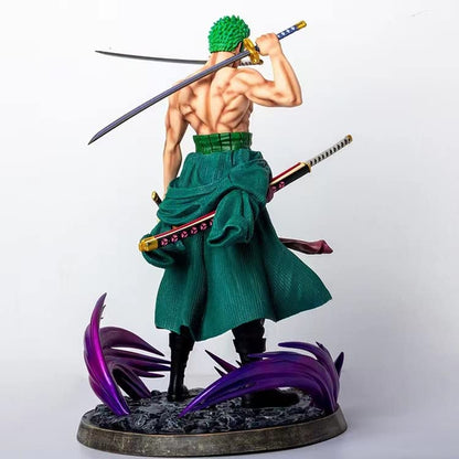 Anime Action Figure with Changable Face | Assembly Required |  Height -21CM | Zoro On Stone