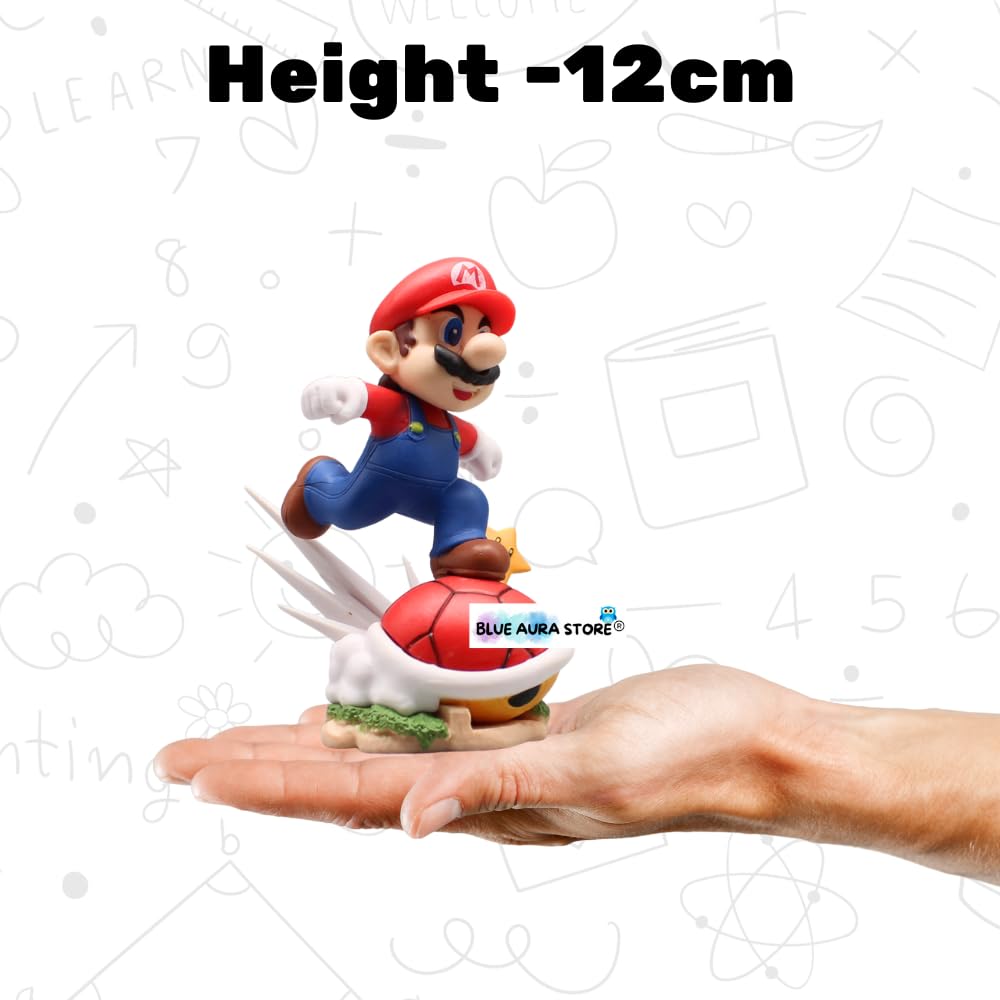 Cartoon Action Figure Toys Collectible Height - 12cm Multicolour | Ma-rio Star Up