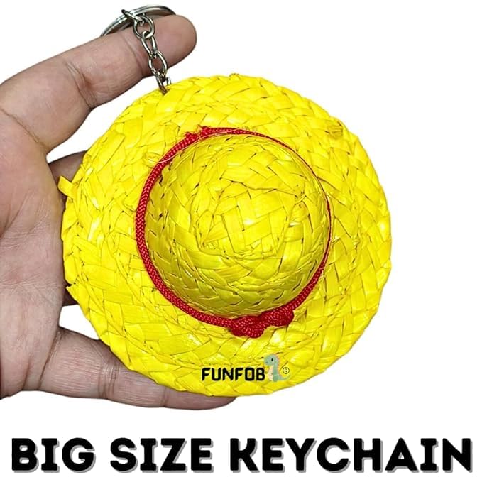 Anime Keychain For Fans Collectible Gifting Anime Manga | Luffy Cap Yellow