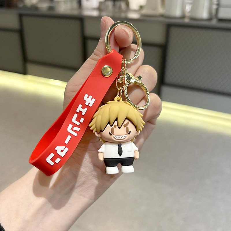 Anime Keychain With Hook & Strap | Den-g Keychain