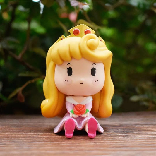 Princess Figure Dolls Height-6CM Mini Size | Yellow Pink Crown Doll