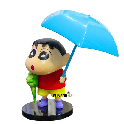 Shinchan Action Figure Toy Size - 7CM | Shin Blue Umbrella Small