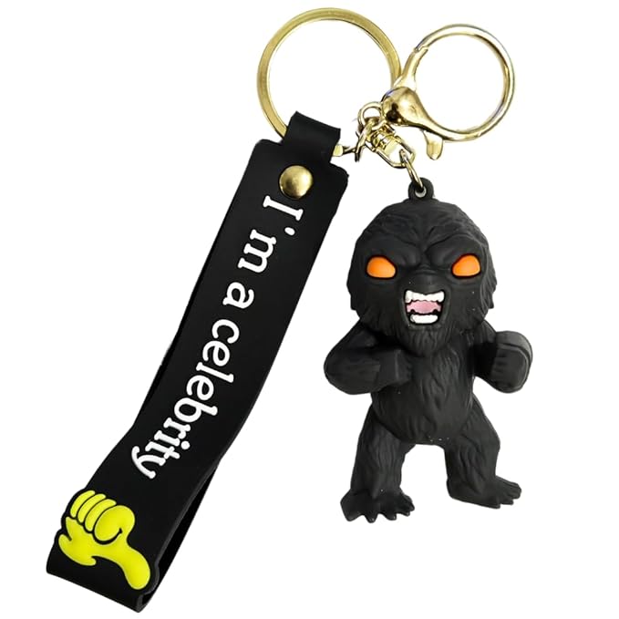 Gorilla Kong Keychain With Hook & Strap | Kong