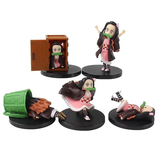 Devil Slayer Action Figure Set of 5 Height 4.5CM to 7CM | Nezu Set of 5