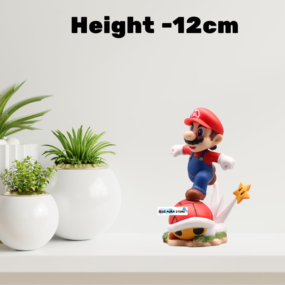 Cartoon Action Figure Toys Collectible Height - 12cm Multicolour | Ma-rio Star Up