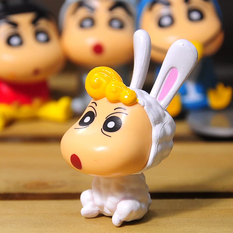 Shinchan Action Figure Set of 6 Height-6CM| Shinchan & Himawari