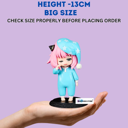 Anime Action Figure Toy Height -13cm | Anya Blue Pink Nightsuite