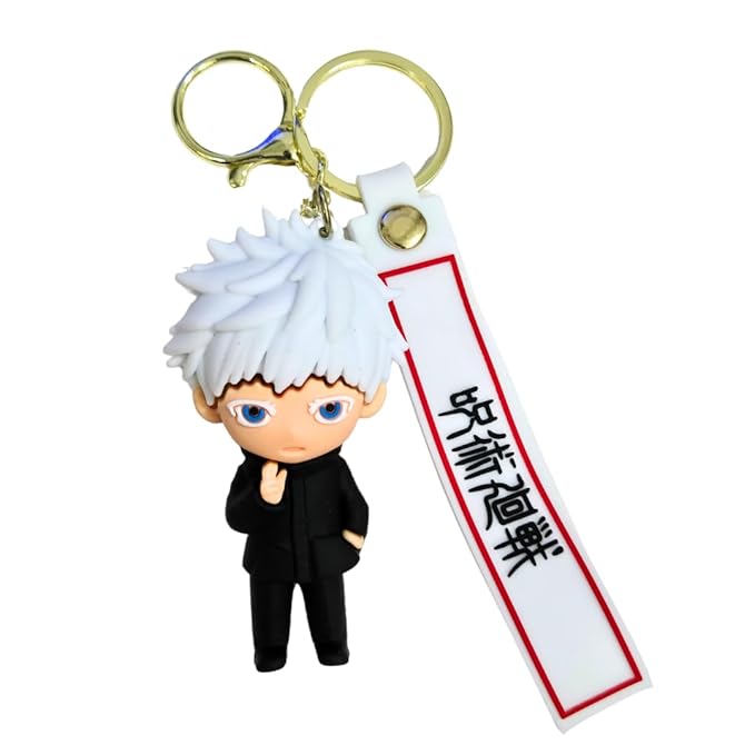 Anime Keychain With Hook & Strap | Go-jo No Mask