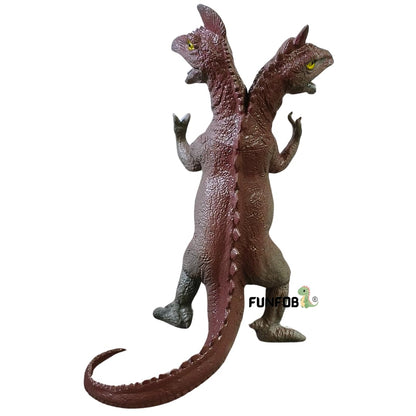 Dinosaur Toys for Kids Height-20CM Two Head Dinosaur Action Figures | 2 Head Brown Broad