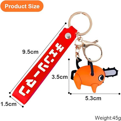 Anime Keychain With Hook & Strap | Pochi-t keychain Orange