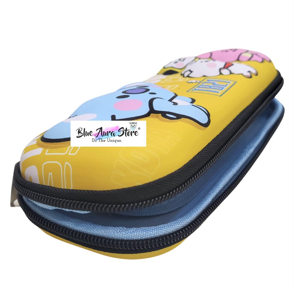 BT21 BTS Pencil Box Case 3D for Girls & Boys | Yellow