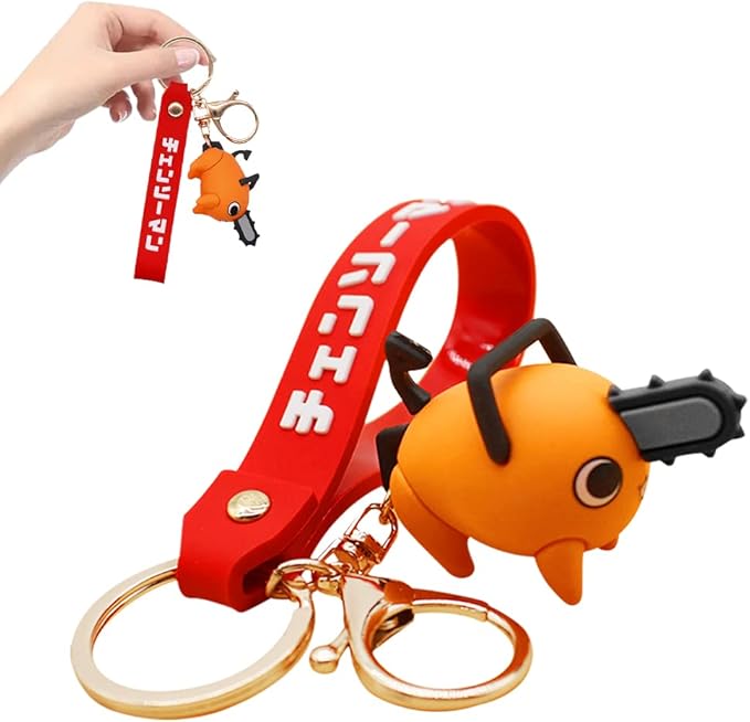 Anime Keychain With Hook & Strap | Pochi-t keychain Orange