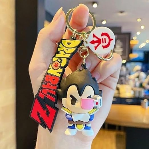 Anime Keychain With Hook & Straps | Vegeta Red