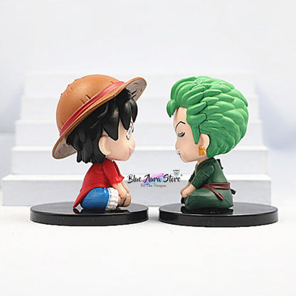 Anime Luffy & Zoro Action Figure Height-7.5CM | Zoro Luffy Smile