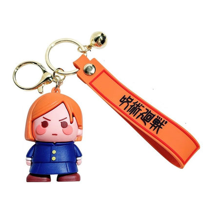 Anime Keychain With Hook & Strap | Red Hair Girl Juju