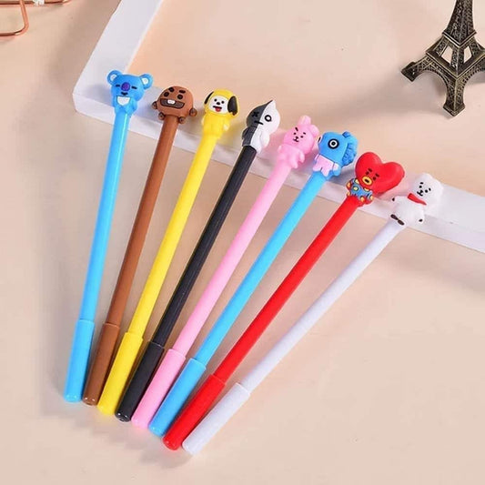 BT21 BTS Gel Pen Set of 7 | Random Black Or Blue Ink