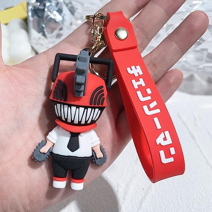 Anime Keychain With Hook & Strap | Chain-sw-man