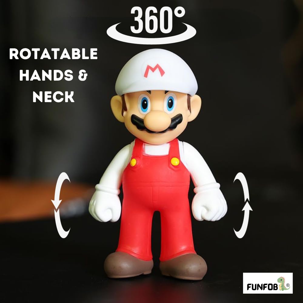 Mario Action Figure Height -11.5cm Mario Toys | Mario Red White