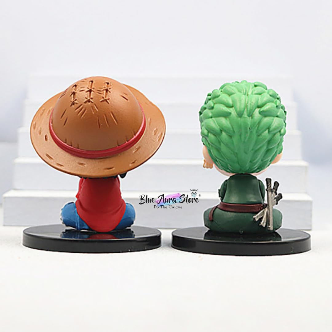 Anime Luffy & Zoro Action Figure Height-7.5CM | Zoro Luffy Smile