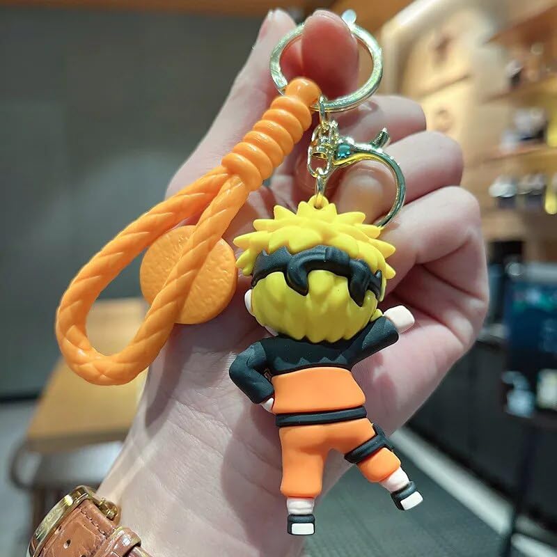 Ninja Warrior Keychain With Hook & Strap | Naru Orange Black