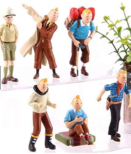 Tin Tin Action Figure Set of 6 Height -9cm | Tin Tin