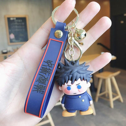 Anime Keychain with Hook & Straps | Juju Black Hair