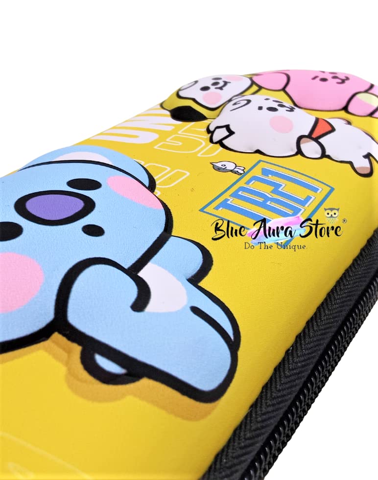 BT21 BTS Pencil Box Case 3D for Girls & Boys | Yellow