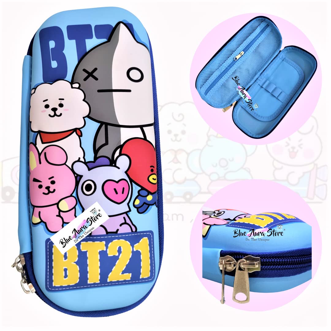 BT21 BTS Pencil Box Case 3D for Girls & Boys