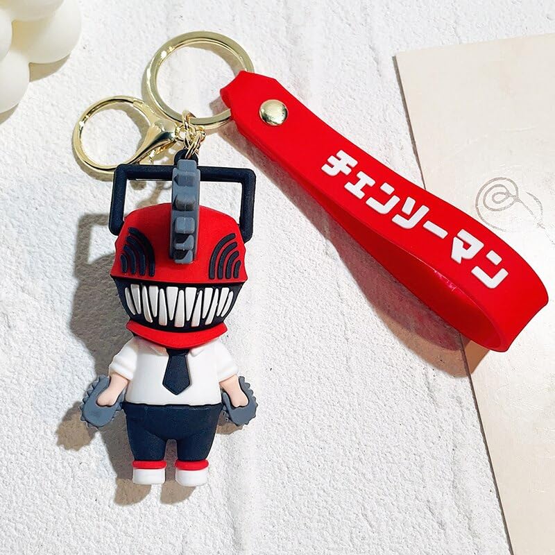 Anime Keychain With Hook & Strap | Chain-sw-man