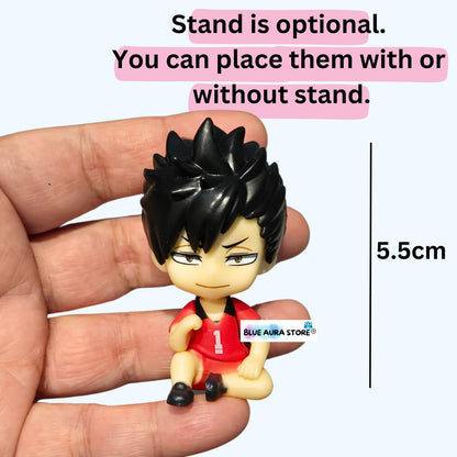 Anime Action Figures Set of 4 Chibi Style Height-5.5cm  | Boys Mini Haik-yuu