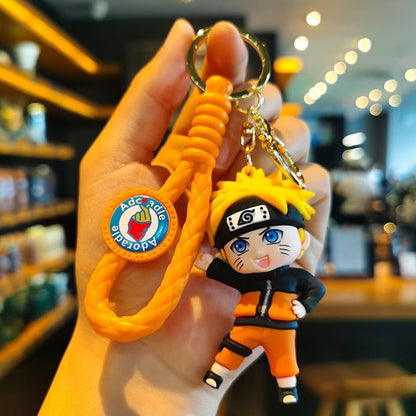 Ninja Warrior Keychain With Hook & Strap | Naru Orange Black