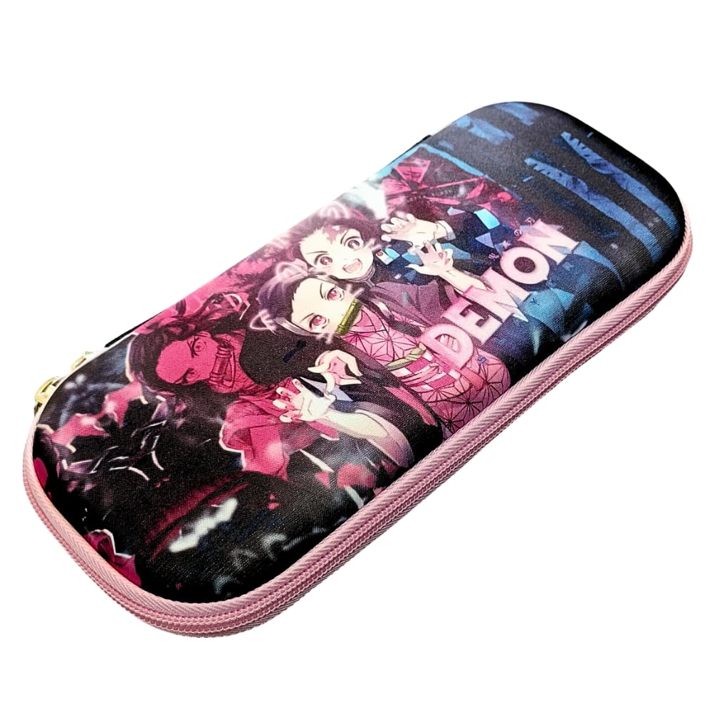 Anime Cartoon Pencil Box For School College Cosmetic Travel Case | Demn - Bro Pink