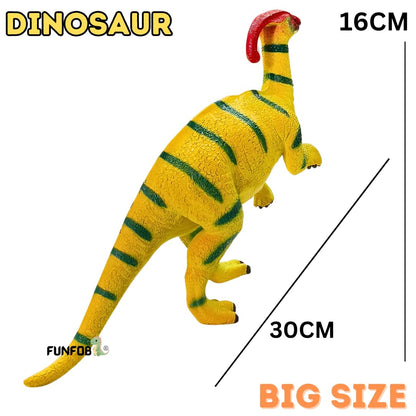 Dinosaur Toys Height-30X16CM Dinosaur Action Figures | Yellow Green Stripe Dino BHV