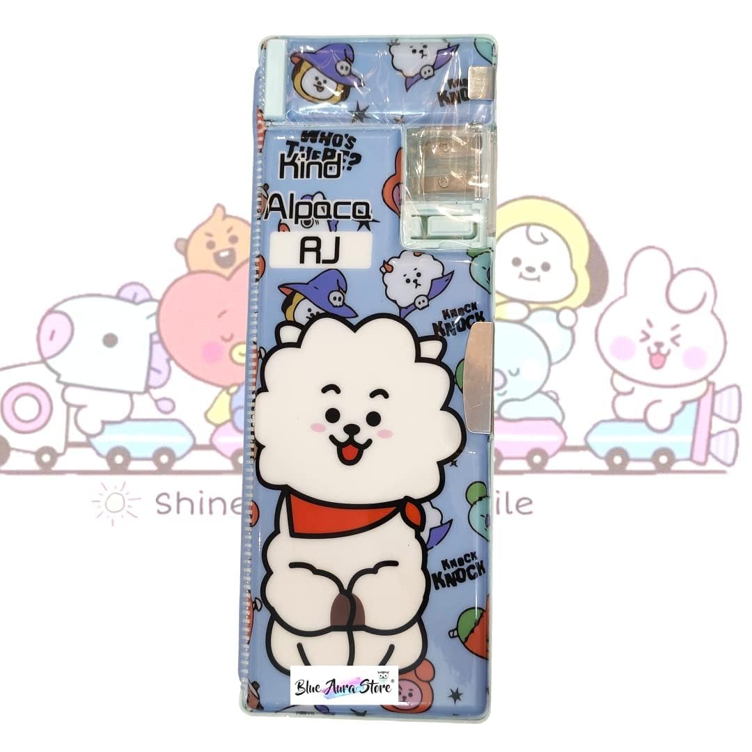 BT21 BTS Pencil Box for Kids for School Stationery Pouch Pencil Case | RJ Hard