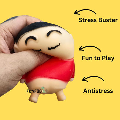 Shinchan Squishy Toy Mind Relaxing Stretchy Hand Pressing Toy Stress Buster | Shinchan Squishy